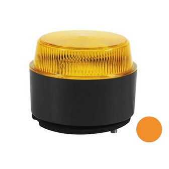 LED Flash Beacon with Flat Base Orange