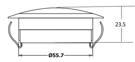 Dasteri LED Interior Lamp Recessed White 24V