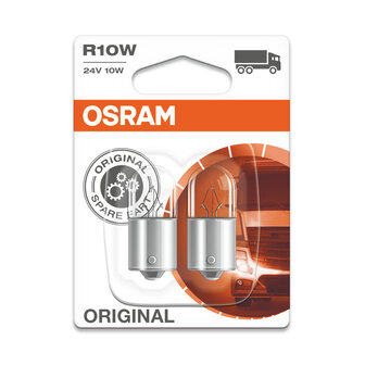 Osram Bulb 24V Original Line R10W, BA15s 2 Pieces