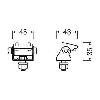 Osram LED Work Light Mounting Kit PX LEDPWL ACC 101