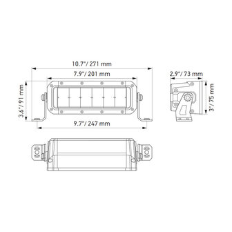 Hella Black Magic Double LED Mini Lightbar 7&#039;&#039; 18CM | 1FJ 358 196-451