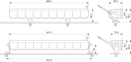 Hella Valuefit LBE480 LED Lightbar + Position Light | 1FE 358 154-021