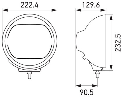 Hella Verstr Luminator led zwart Ref 25 12/24V | 1F8 016 560-001