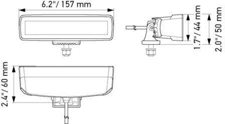 Hella LED Mini Lightbar 6.2&quot; Spotlight | 1FB 358 176-211