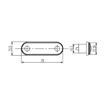 Hella LED Markeringslamp Wit 12/24V | 2PF 959 590-202