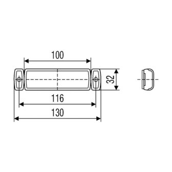 Hella LED Side Marker Lamp 24V 1.5m Cable | 2PS 008 645-001