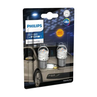Philips PY21W LED Retrofit 12V BAU15s 2 Pieces