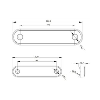 Fristom FT-073 Z LED Marker Light White Long