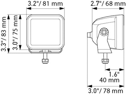 Hella LED Cube Set 3.2&quot; Wide | 1FA 358 176-811