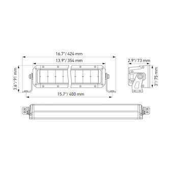 Hella Black Magic Double LED Mini Lightbar 13&#039;&#039; 33CM | 1FJ 358 196-461