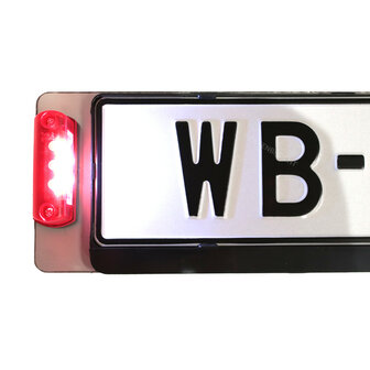 Stainless Steel License Plate Holder Incl License Plate Lamps