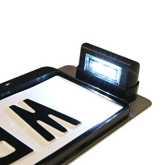 Stainless Steel License Plate Holder Incl License Plate Lamps