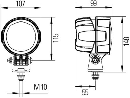 Hella Werklamp M90 led 9-33V Voorveld Verlichting Gen IV | 1G0 996 263-031