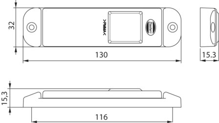 LED Front Marker Lamp  White 9-33V