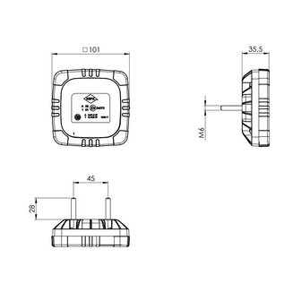 Horpol Roca LED Mistlamp/Achteruitrijlamp LZD 2801