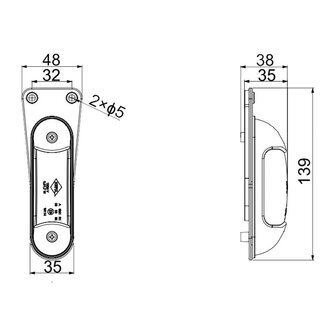 Horpol LED Marker Lamp 12-24V 2-Functions + Bracket