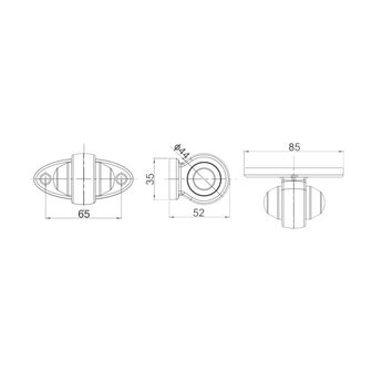 Horpol LED Marker Lamp 2-Functions 12-24V + 0,23m Cable LD 465