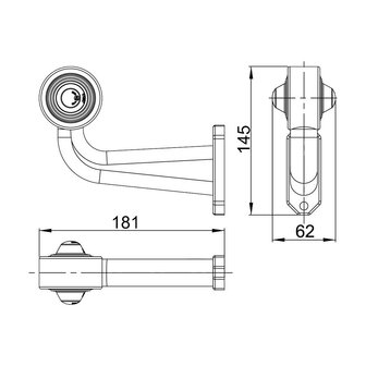 Horpol LED Stalk Marker Lamp 2-Functions + 0,45m cable Left