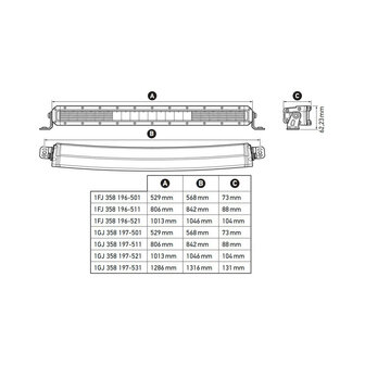 Hella Curved Black Magic LED Lightbar 32&quot; 806MM 9200LM | 1FJ 358 196-511