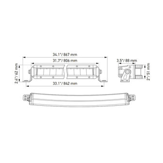 Hella Black Magic Curved LED Lightbar 32&quot; 81CM | 1GJ 358 197-511