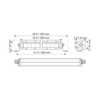 Hella Black Magic Slim LED Lightbar 40&quot; 102CM | 1GJ 358 197-321