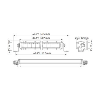 Hella Black Magic Slim LED  Lightbar 40&quot; 102CM | 1FJ 358 196-321