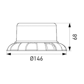 Hella LED Flash Light Flat Mount NANO Orange | 2XD 066 146-001