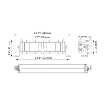 Hella Black Magic Double LED Lightbar  21.5&#039;&#039; 55CM | 1FJ 358 196-401