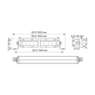 Hella Black Magic Slim LED Lightbar 20&quot; 51CM | 1GJ 358 197-301