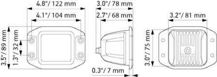 Hella LED Cube Set 3.2&quot; Wide Recessed | 1FA 358 176-831