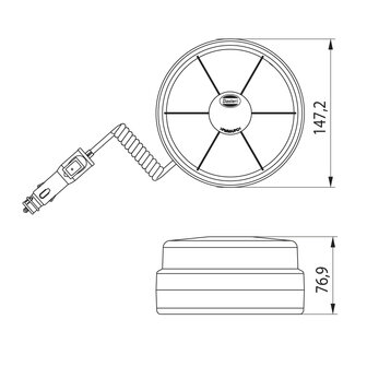 LED Beacon With Magnet Orange