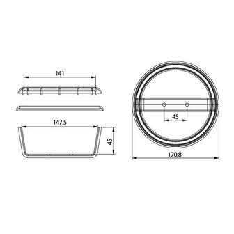 Chrome Ring For LED  Lamps Round