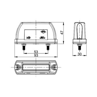 Horpol LED License Plate Light 12-24V Red LTD 669