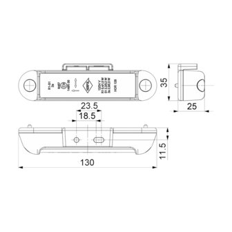 Horpol LED Rear Light 3-Functions Compact LZD 2964