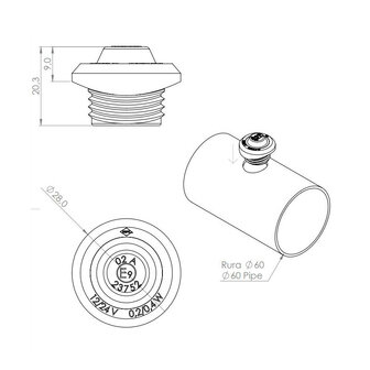 Horpol LED Position Lamp Red Round Assembly LD-2633