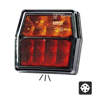 Fristom FT-222 LED Taillight 3-Functions 12V Bajonet