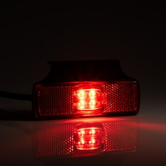 Fristom LED Marker Lamp Red + Reflector with Mounting Bracket