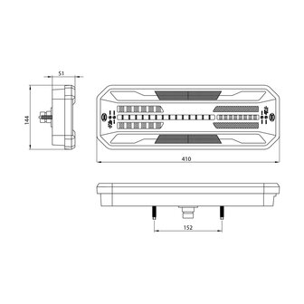 Dasteri DSL-7000 5-Light Functions LED Taillight Right