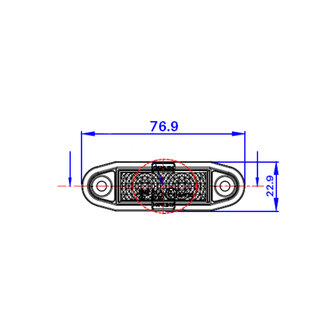 Boreman LED Marker Lamp Blue Easy-Fit 0.5m Cable