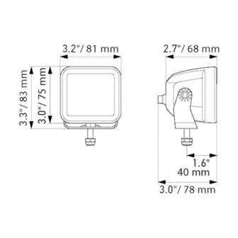 Hella Spotlight Black Magic 1400LM 12/24V | 1FA 358 176-841