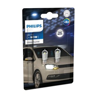 Philips LED Retrofit W5W T10 12V White W2.1x9.5d 2 Pieces