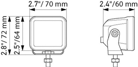 Hella LED Cube Set 2.7&quot; Spotlight | 1FA 358 176-801