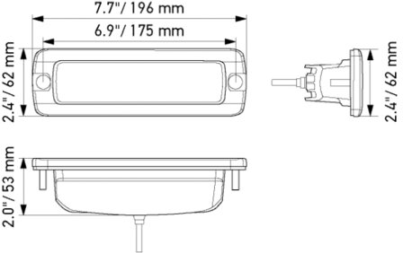 Hella LED Mini Lightbar 6.2&quot; Wide Built in | 1FB 358 176-221