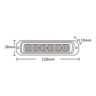 LED flitser 6-voudig compact Orange