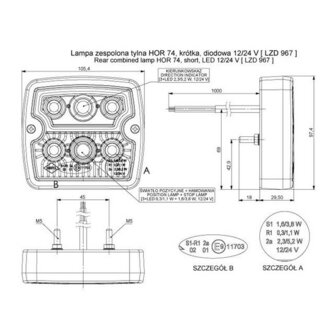 Horpol LED Rear Lamp Square LZD 967