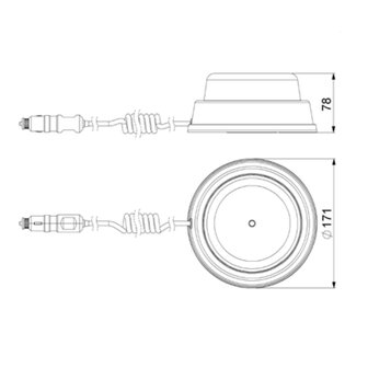 Horpol LED Flashing Light Magnetic Orange LDO-2664/F