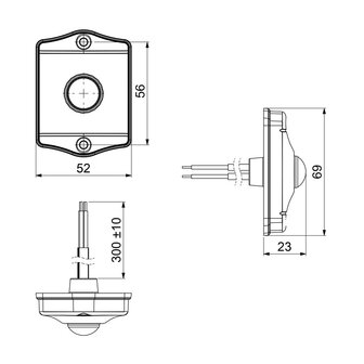 Motion Sensor 12-24V Surface Mounted