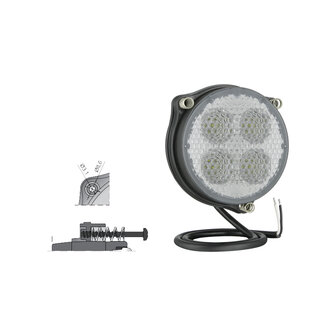Work lamp LED d86-58&deg; 1000lm 12/24V (1Bl+)+DT04-2P