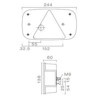 Asp&ouml;ck Rear Lamp Multipoint 3 Right + Reverse