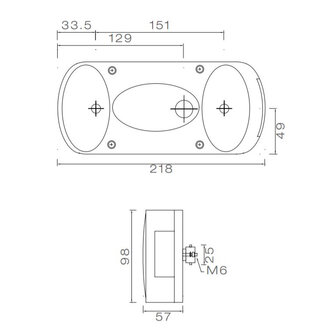 Asp&ouml;ck Rear Lamp Midipoint 2 Left and Right